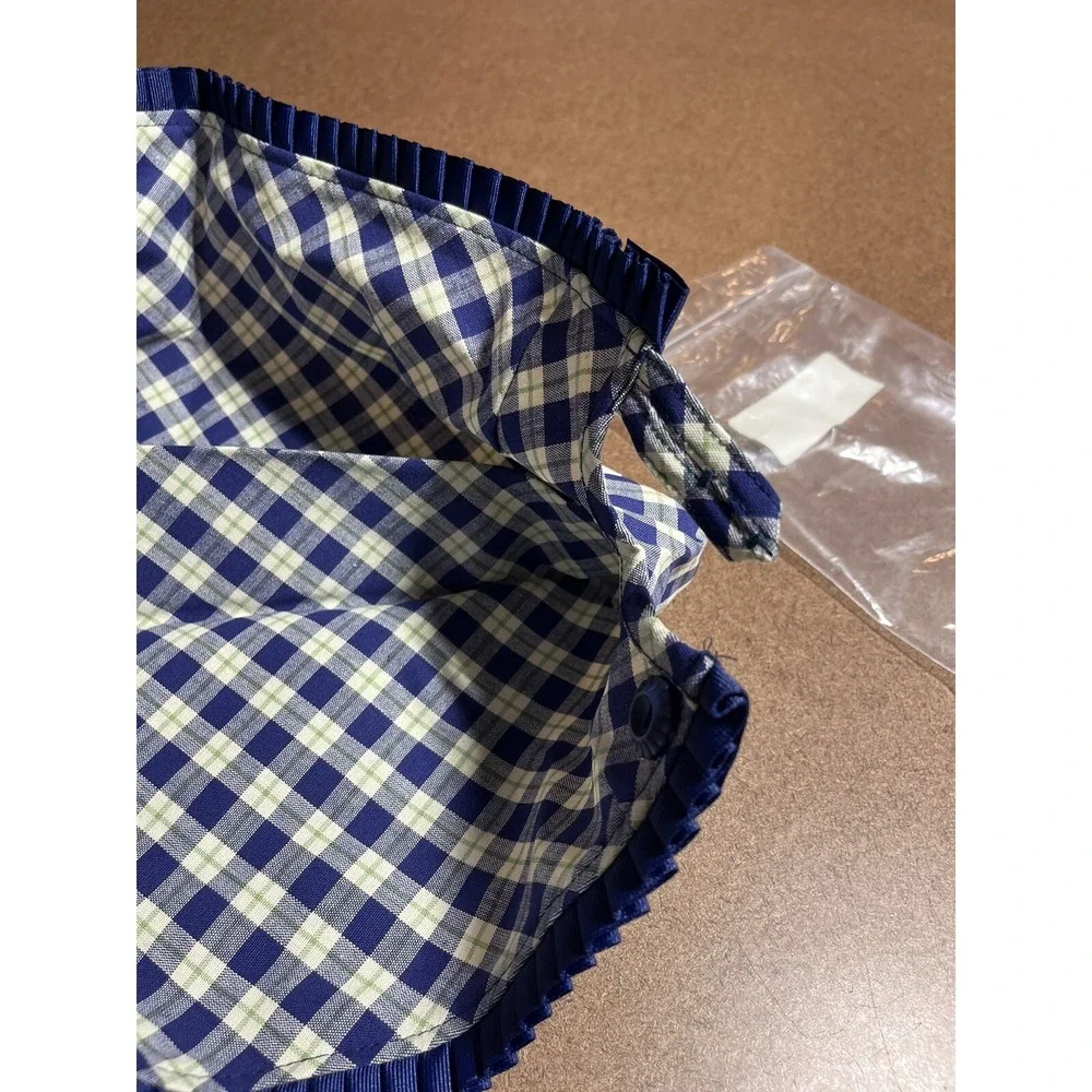 Longaberger Basket Liner Blue Ribbon Plaid Liner Canning Basket Liner